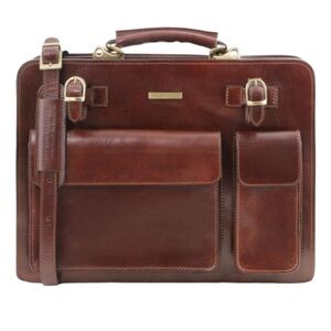 Tuscany Leather Brown Venezia Briefcase Bag